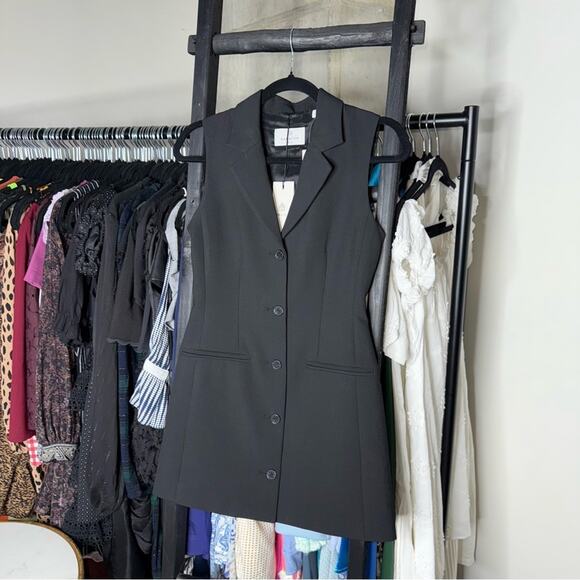 Babaton Aritzia Mastermind Black Sleeveless Blazer Dress - Picture 7 of 14